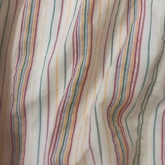 Madewell Button-Back Tiered Dress in Textural Rainbow Stripe size 12 - - Picture 5 of 6